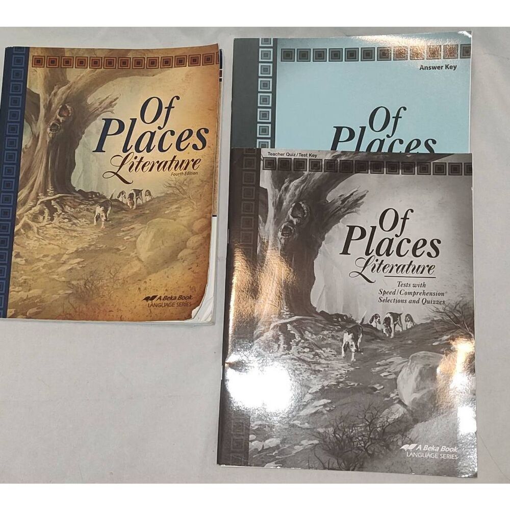 A Beka 8th GRADE Literature: Of Places 4th Edition Text Quiz/test key answer key